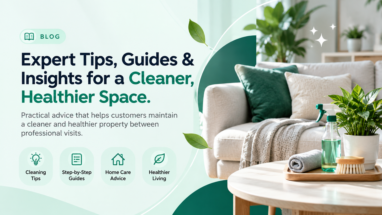 Practical advice that helps customers maintain a cleaner and healthier property between professional visits.